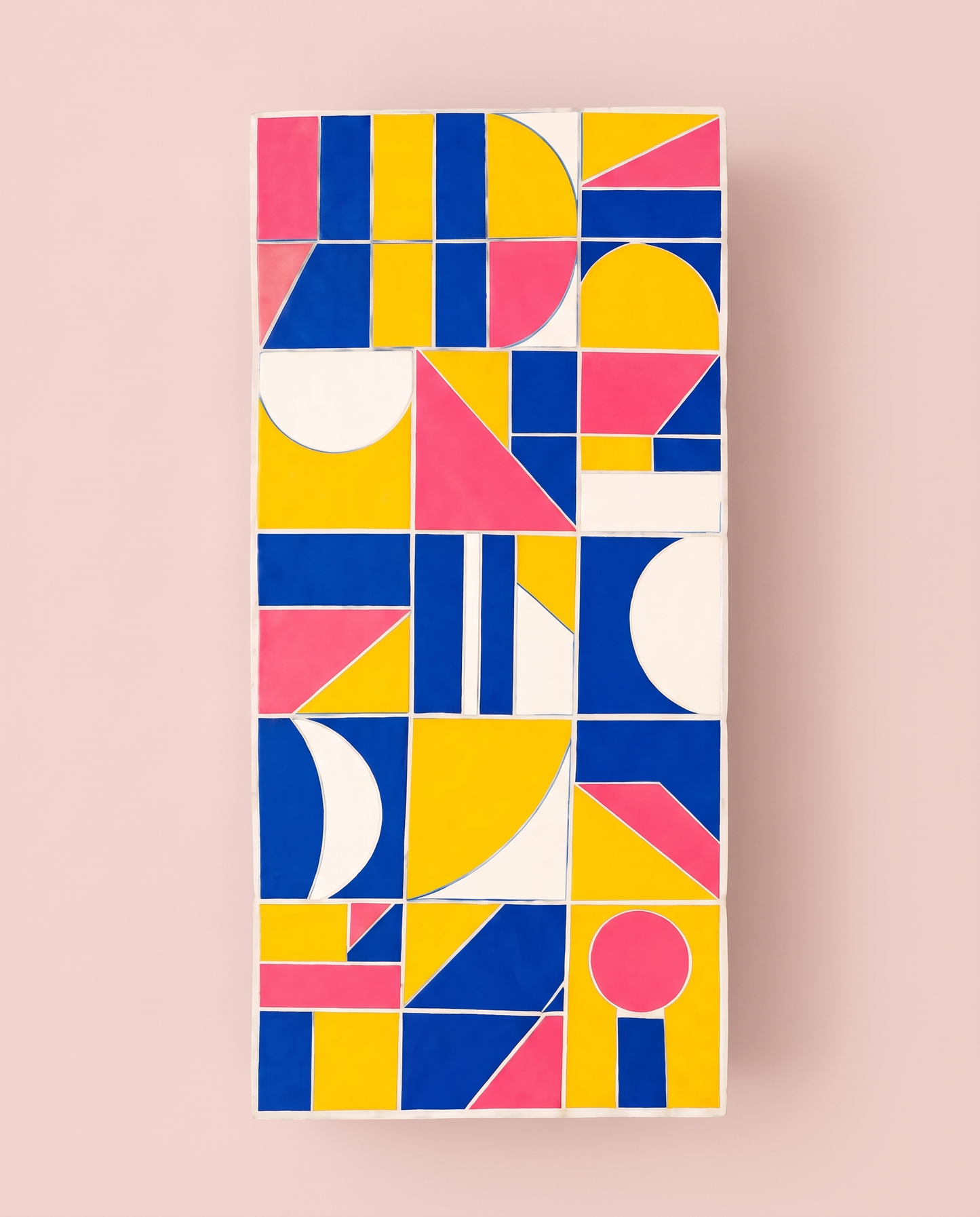 Salontafel No. 014, bovenaanzicht van het tegelpatroon